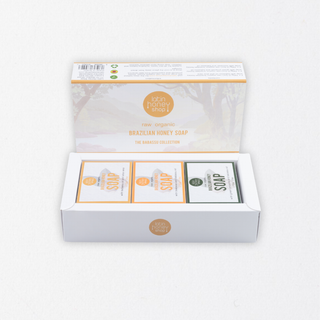 Luxury Raw Organic Brazilian Honey Soap Gift Set (6 x 100g)-Roll On Jade