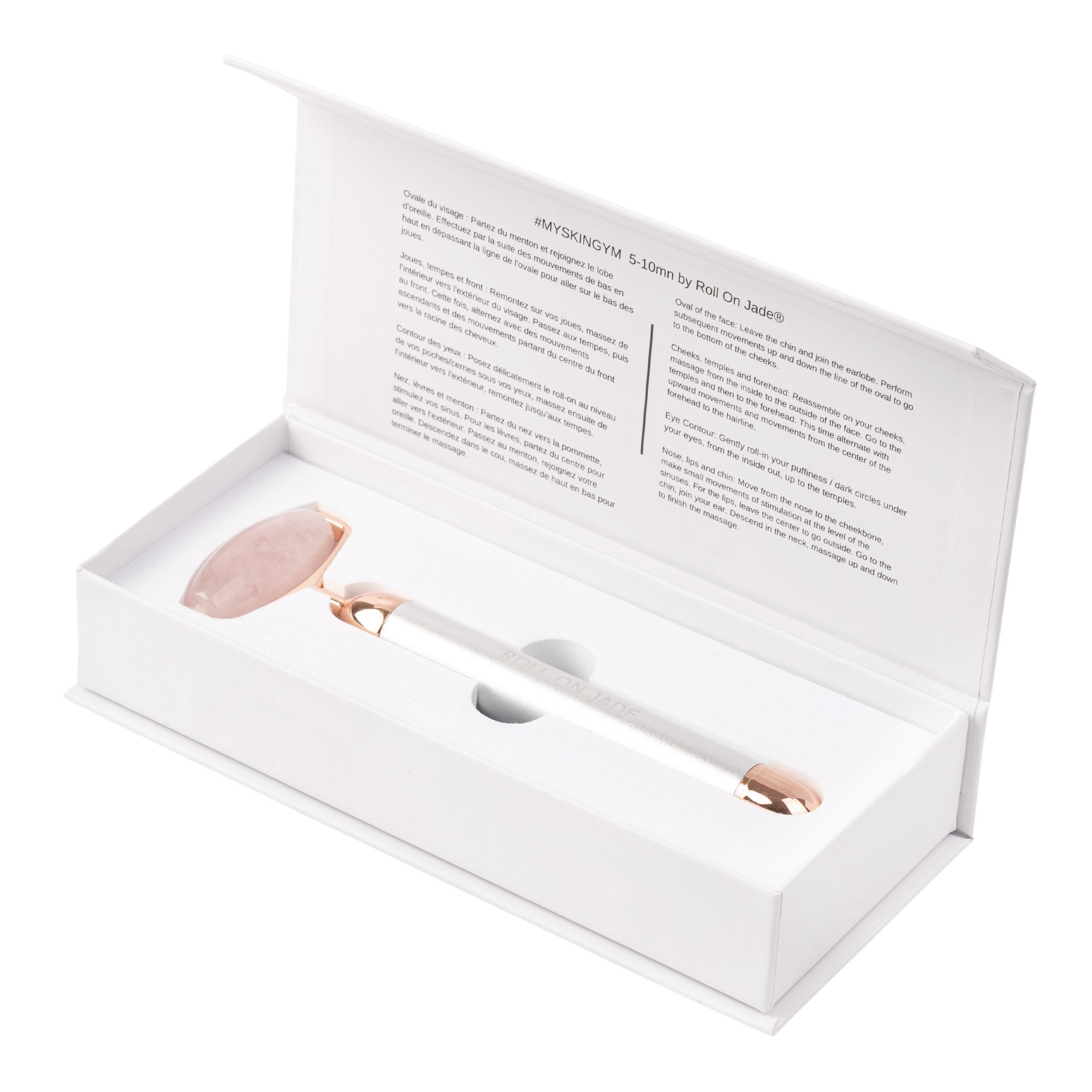 Roll On Jade vibrating Roller Pink Quartz Roll On Jade vibrating Roller Pink Quartz